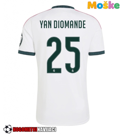 Moške Nogometnih dresov Real Madrid Yan Diomande #25 Domači 2026-27 Kratki rokavi Moške Nogometnih dresov Real Madrid Yan Diomande #25 Domači 2026-27 Kratki rokavi